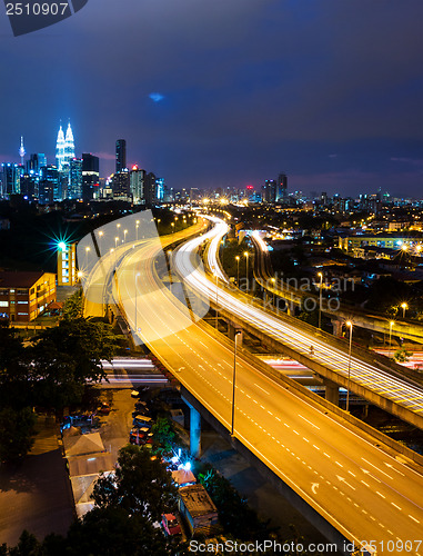 Image of Kuala Lumpur skyline at night