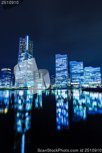 Image of Yokohama city skyline at night