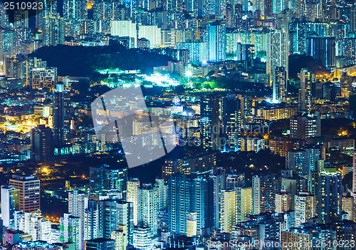 Image of Urban city in Hong Kong at night