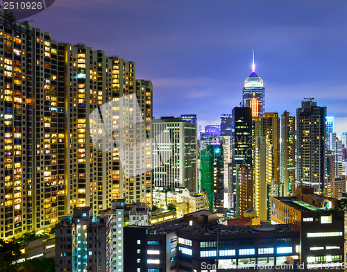 Image of hong kong city at night