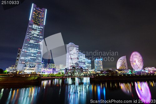 Image of night of Yokohama