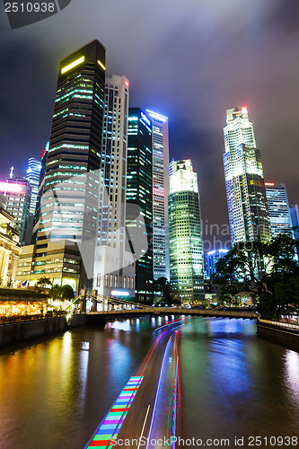 Image of Singapore city skyline at night