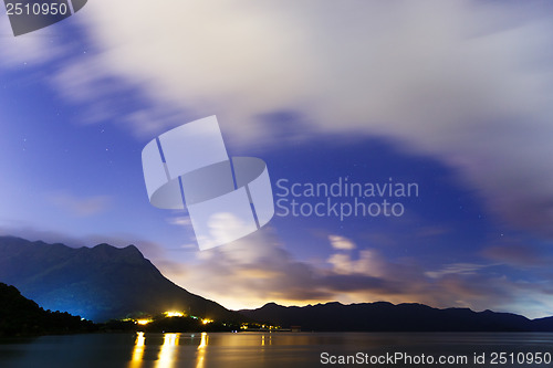 Image of Coastline at night