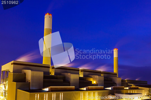 Image of Industrial plant at night