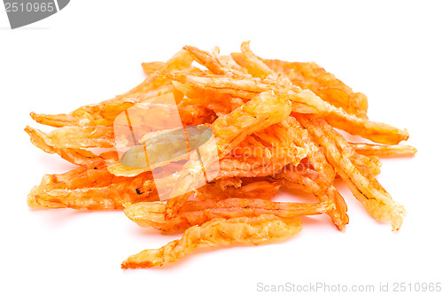 Image of Dried shrimp isolated on white