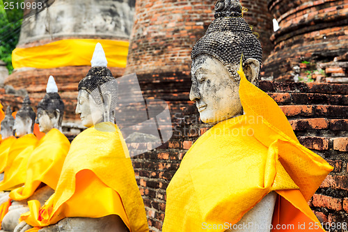 Image of Ancient Buddha statue in temple