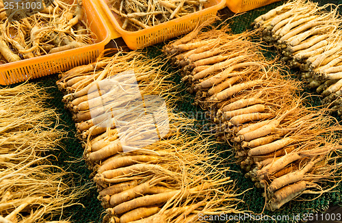 Image of Ginseng for sell in food market