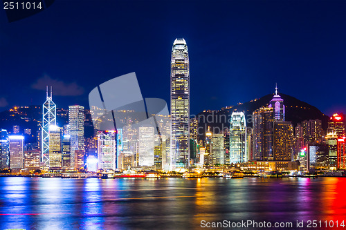 Image of Hong Kong skyline at night