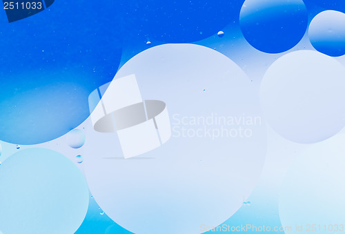 Image of Oil drop background in blue color
