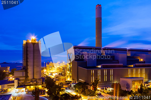 Image of Industrial plant at night