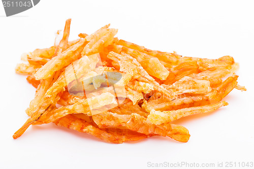 Image of Dried shrimp isolated on whie