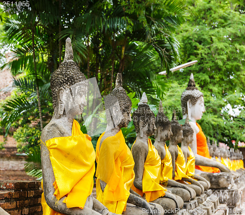 Image of Ancient Buddha statue in temple