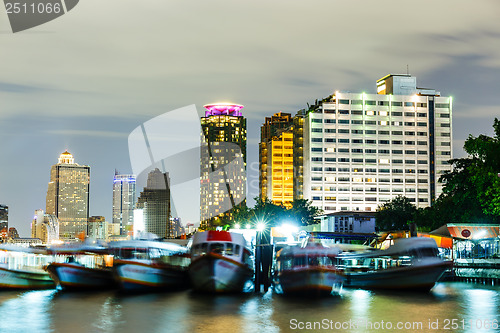 Image of Bangkok skyline at night