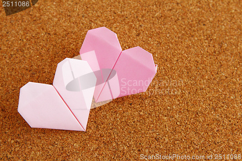 Image of Two Origami heart
