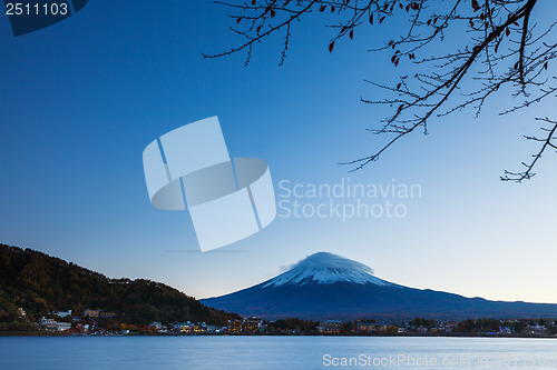 Image of Mt. Fuji and lake