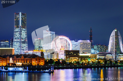 Image of Yokohama skyline at night