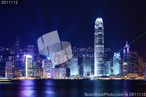 Image of Hong Kong skyline at night