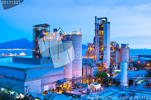 Image of Industrial plant during sunset