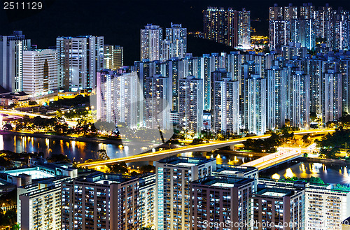 Image of Hong Kong city at night