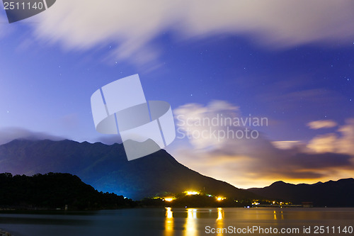 Image of Coastline at night