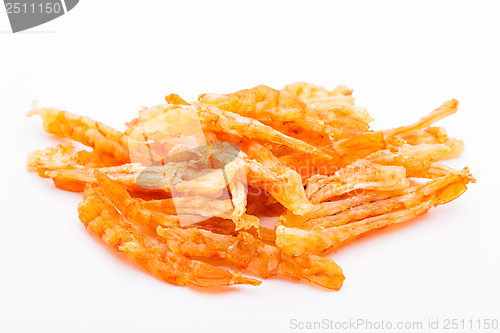 Image of Dried shrimp isolated on white