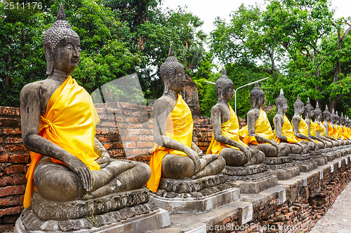 Image of Ancient Buddha statue in temple