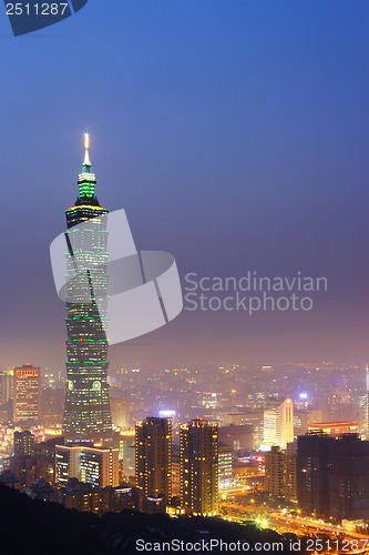 Image of Taipei city in taiwan at night