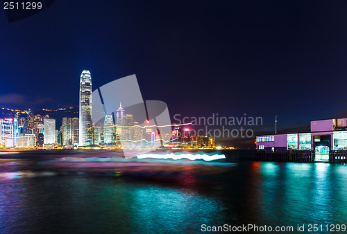 Image of Hong Kong skyline at night