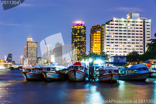 Image of Bangkok skyline at night