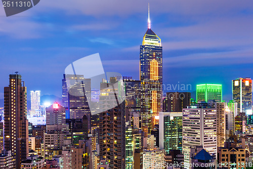 Image of Hong Kong cityscape at night