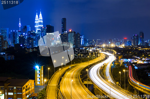Image of Kuala Lumpur city at night