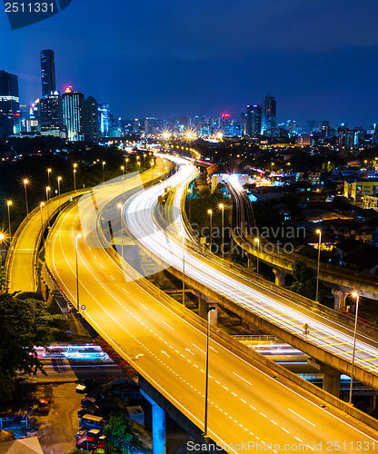 Image of Kuala Lumpur skyline at night