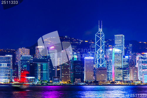 Image of Hong Kong city at night