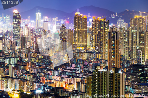 Image of Hong Kong cityscape at night 