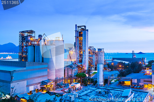 Image of Power plant during sunset