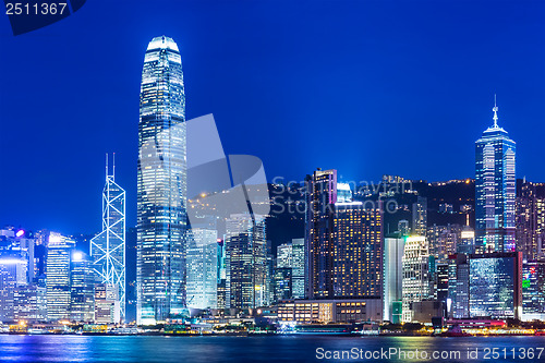 Image of Hong Kong skyline at night 