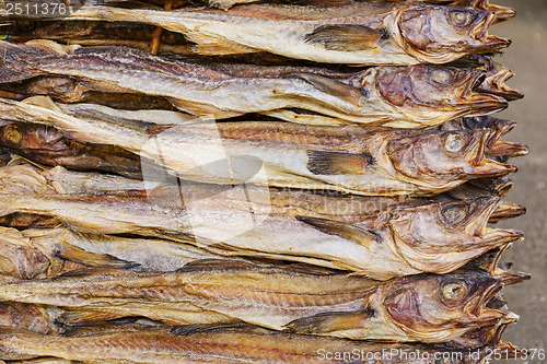 Image of Pile of Dry salt fish