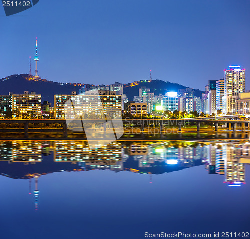 Image of Seoul cityscape with namsan mountain