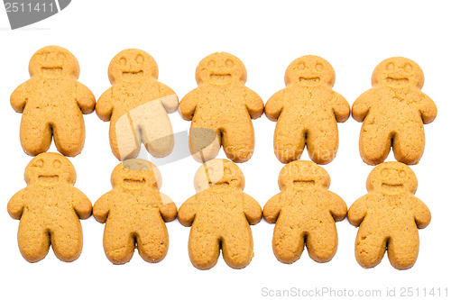 Image of Gingerbread cookies isolated on white