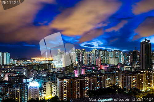 Image of Hong Kong city at night