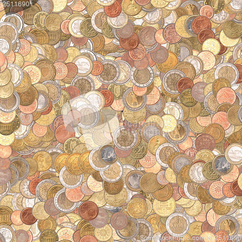 Image of Euro coins background