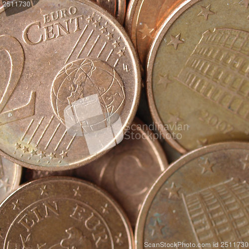 Image of Euro coins background