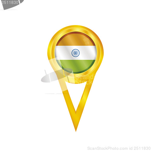 Image of India pin flag