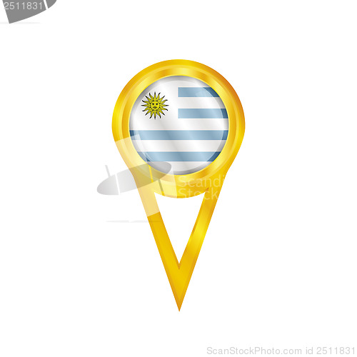 Image of Uruguay pin flag