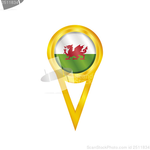 Image of Wales pin flag