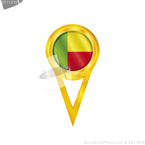 Image of Benin pin flag