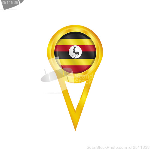 Image of Uganda pin flag