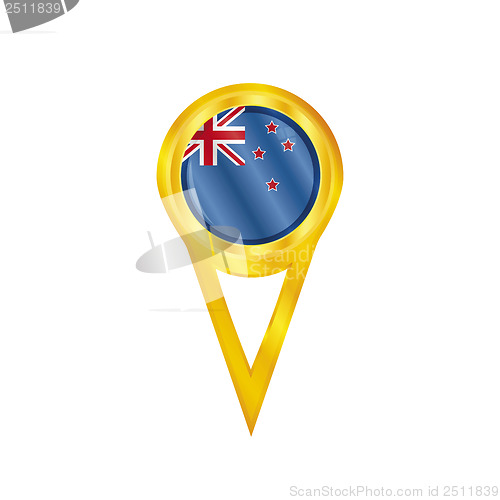 Image of New Zealand pin flag