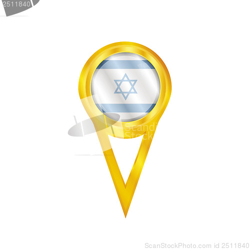 Image of Israel pin flag