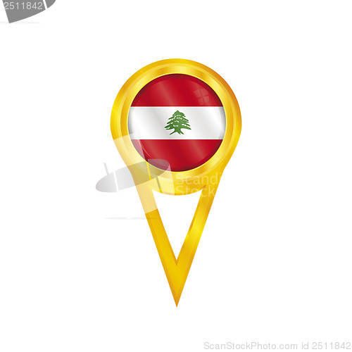 Image of Lebanon pin flag